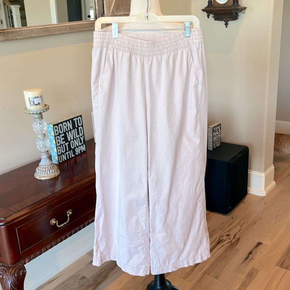 GAP Wide Leg Very Comfy Lightweight Elastic Waist Pants Pink Blush - Picture 7 of 12